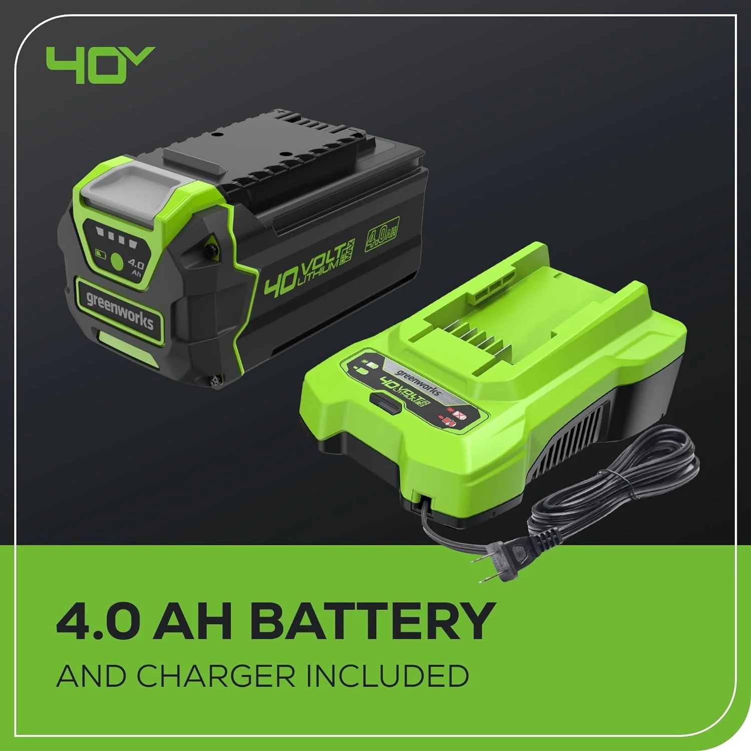 40V 16" Cordless Battery Push Lawn Mower w/ 4.0Ah Battery & Charger, LM1604 thumbnail 8