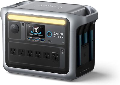 Anker SOLIX C1000 Portable Power Station 1800W Solar Generator Battery Refurbished - Image 1