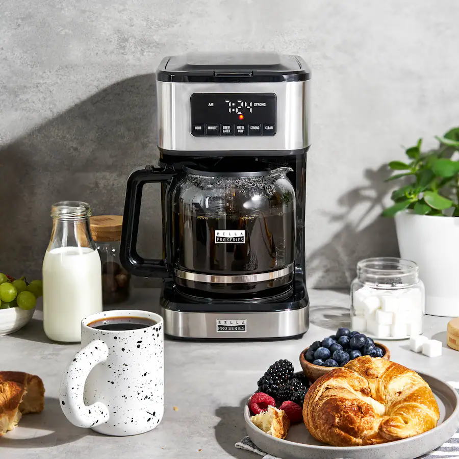 Bella Pro 12-Cup Programmable Coffee Maker Stainless Steel thumbnail 2