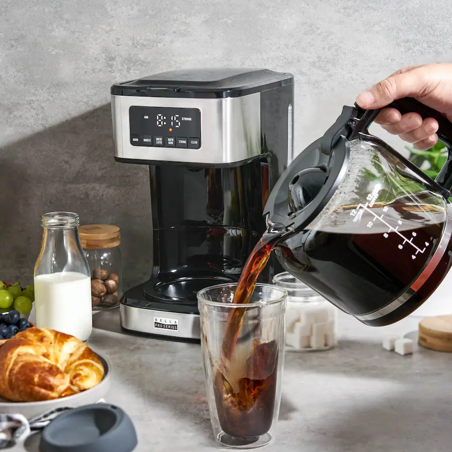 Bella Pro 12-Cup Programmable Coffee Maker Stainless Steel thumbnail 3