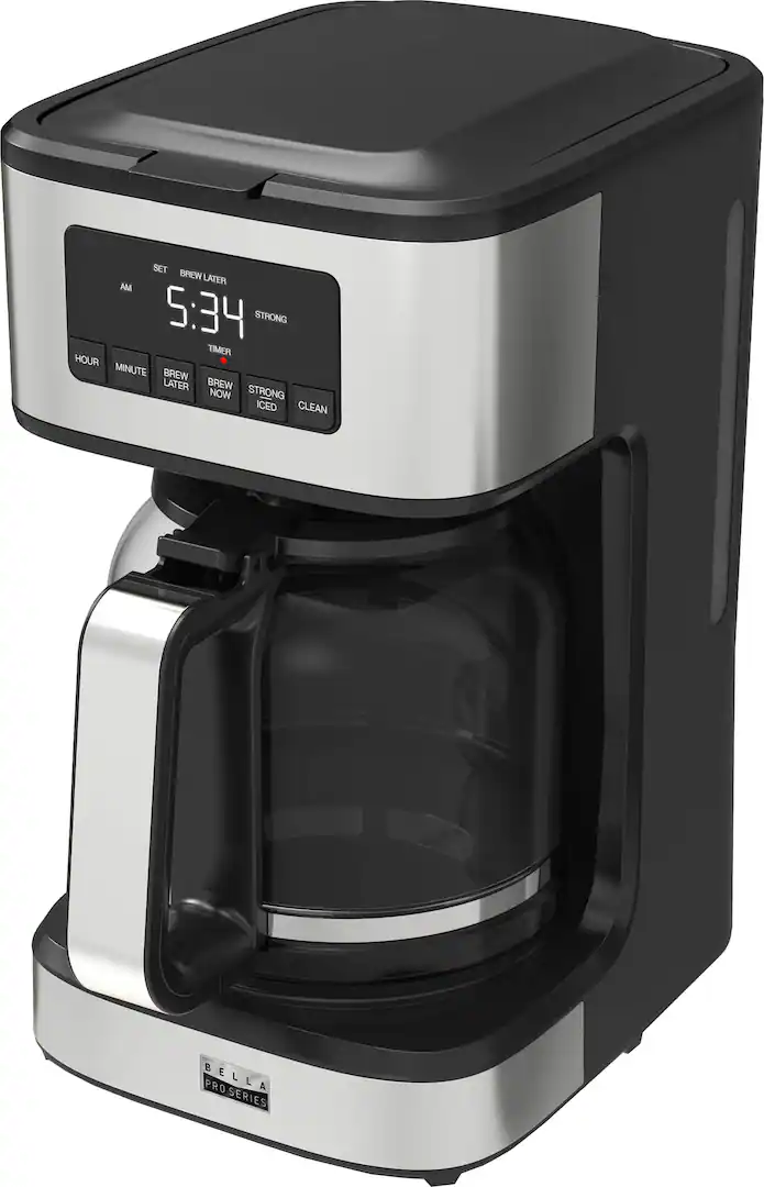 Bella Pro 12-Cup Programmable Coffee Maker Stainless Steel thumbnail 4
