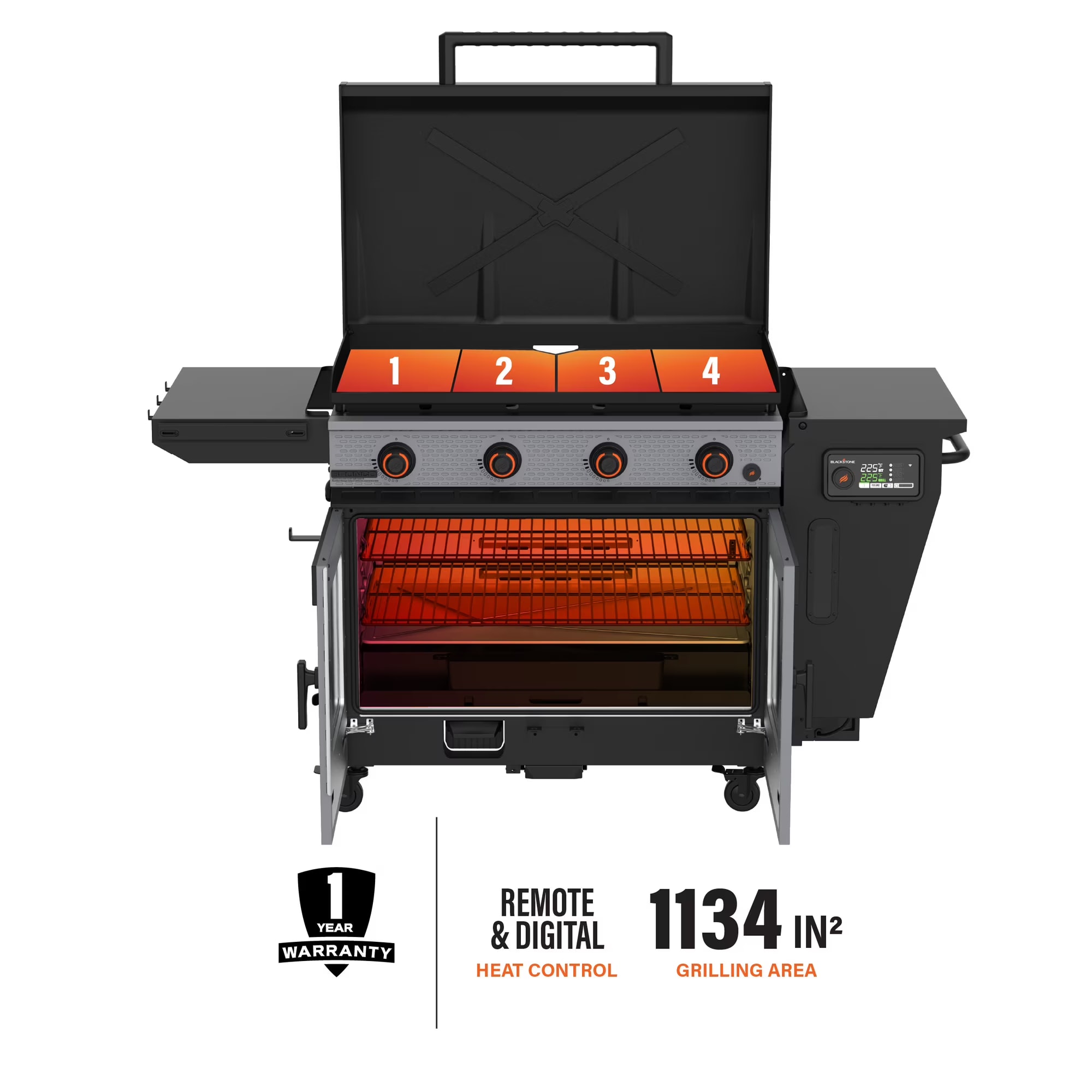 Blackstone Bronco 36 in. Griddle and Vertical Pellet Smoker Combo thumbnail 4