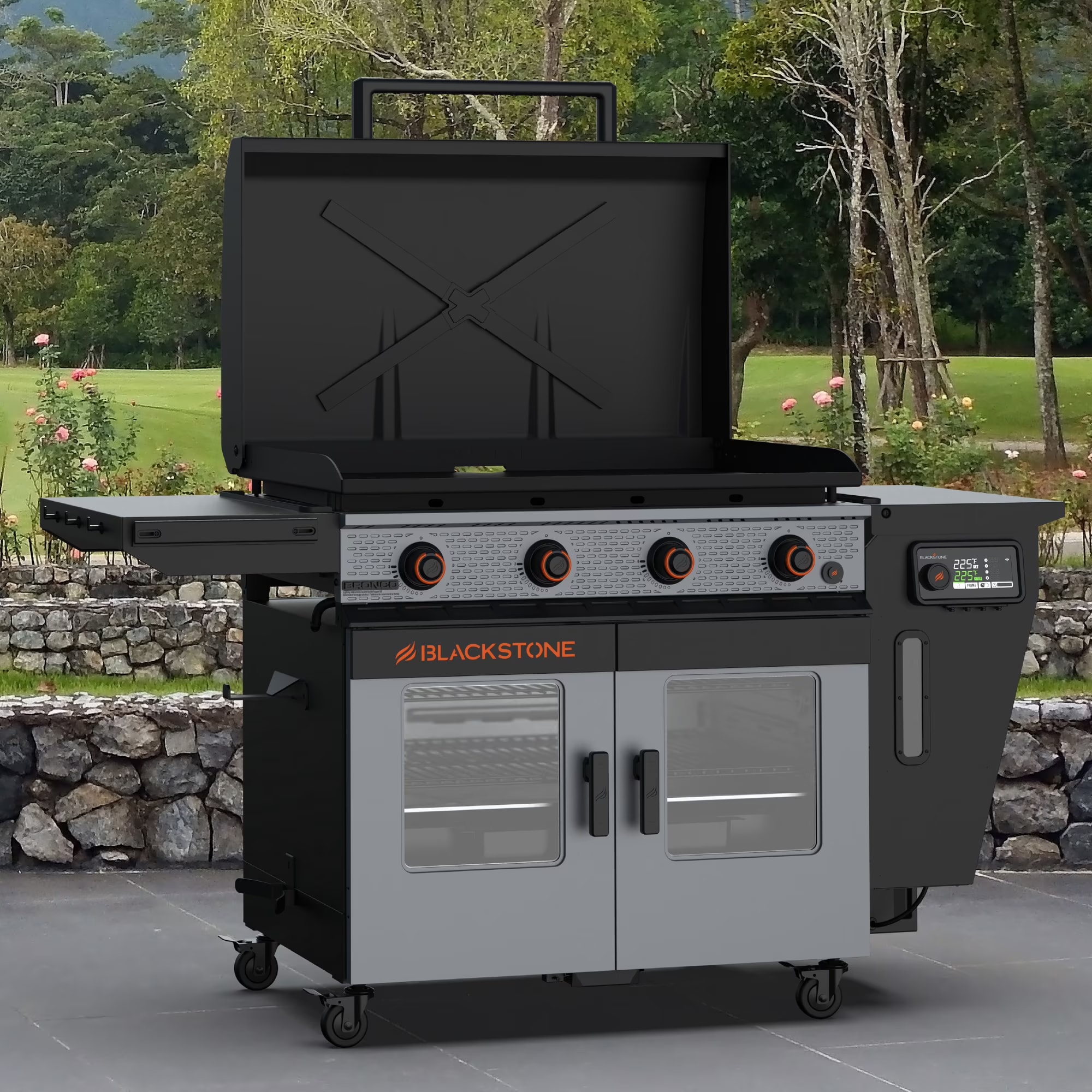 Blackstone Bronco 36 in. Griddle and Vertical Pellet Smoker Combo thumbnail 2