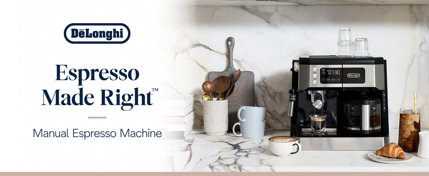 De’Longhi COM530M – Digital All-in-One Combination Coffee and Espresso Machine – Black and Stainless Steel specification 1