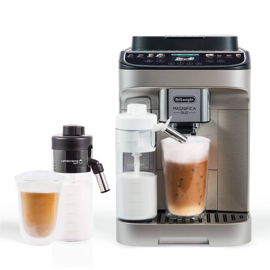 De'Longhi Magnifica Duo Fully Automatic Coffee and Espresso Machine, Silver - Image 1