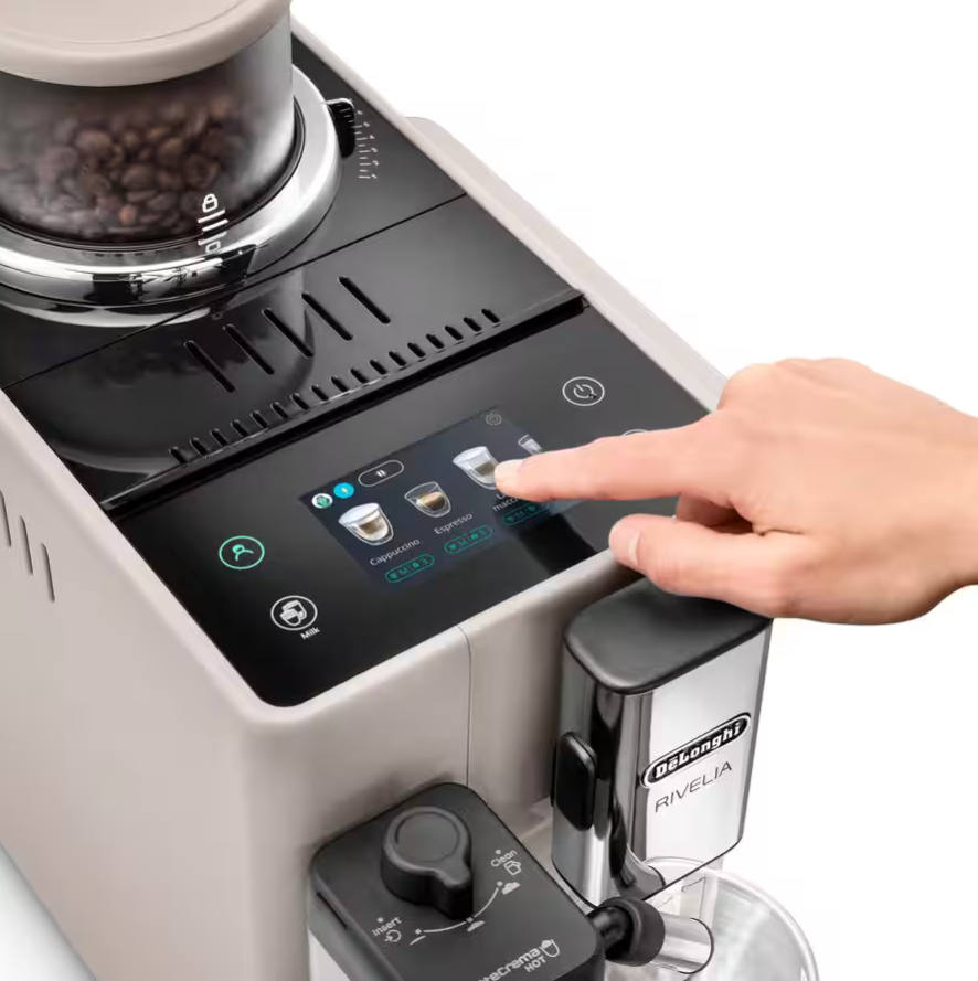 De'Longhi Rivelia Fully Automatic Espresso Machine, Sand Beige – 18 One-Touch Drinks, Built-In Grinder thumbnail 8
