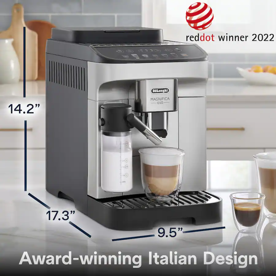 De'Longhi Magnifica Evo Espresso Machine with Automatic Milk Frother for Hot and Iced Lattes, Coffee and More - Silver thumbnail 6
