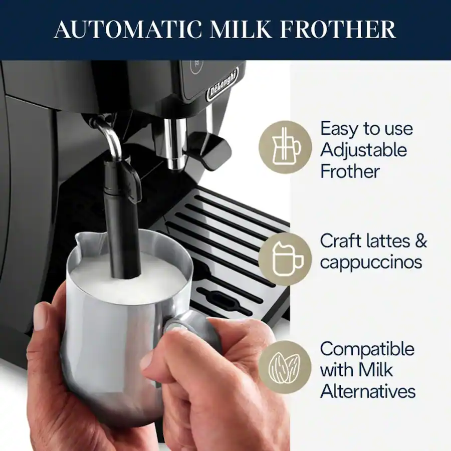 De'Longhi Magnifica Start Automatic Coffee and Espresso Machine with Milk Frother - Black thumbnail 5