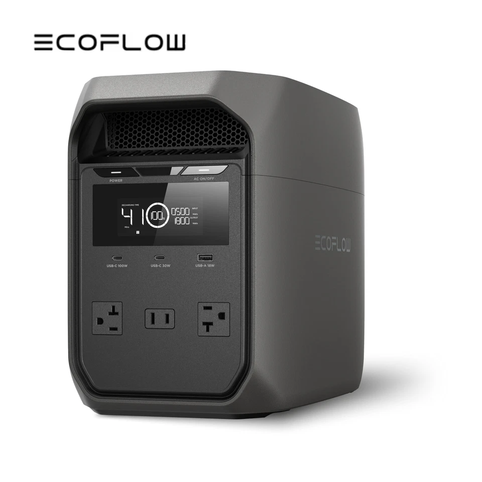EcoFlow DELTA 3 Classic Portable Power Station, 1024Wh LiFePO4 Battery, 1800W AC Output, Fast Charging, Portable Backup Power - Image 1
