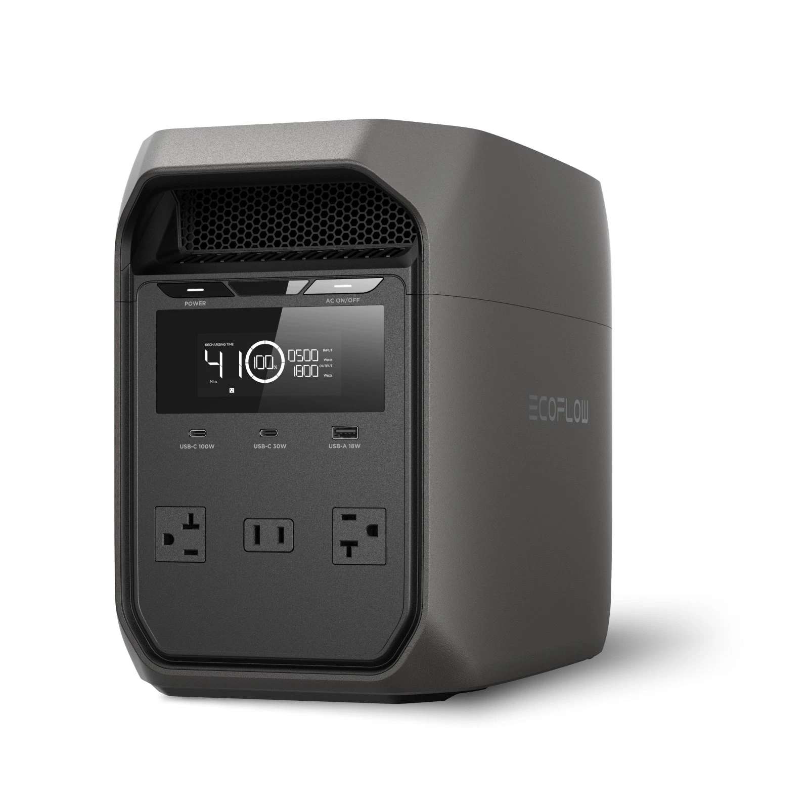 EcoFlow DELTA 3 Classic Portable Power Station, 1024Wh LiFePO4 Battery, 1800W AC Output, Fast Charging, Portable Backup Power thumbnail 8