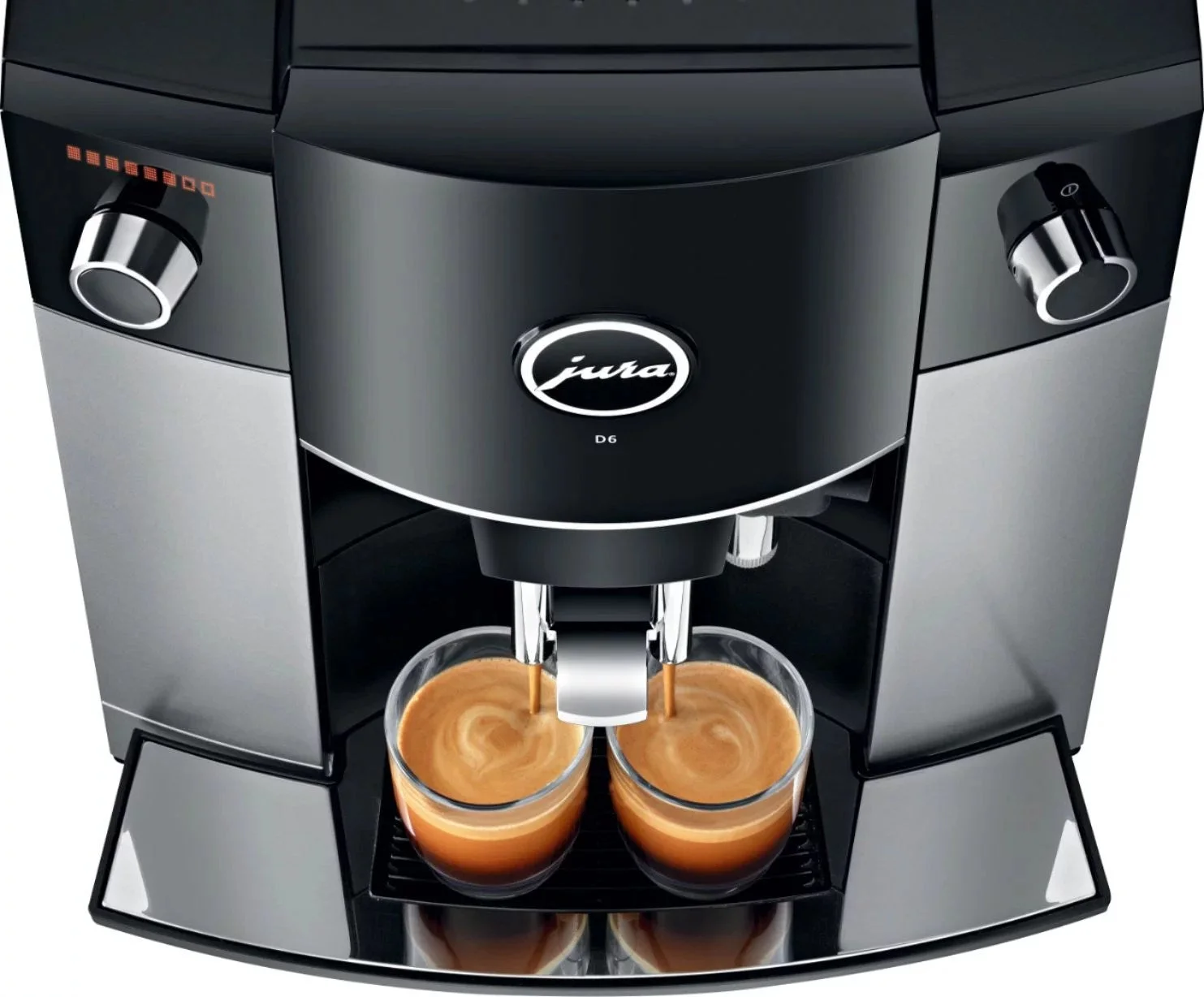 JURA D6 Automatic Coffee Machine & Espresso Maker – Platinum, One-Touch Cappuccino thumbnail 2