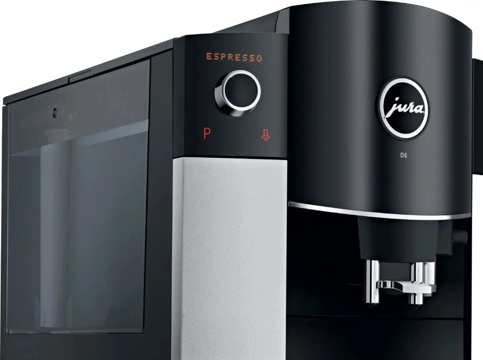 JURA D6 Automatic Coffee Machine & Espresso Maker – Platinum, One-Touch Cappuccino thumbnail 6