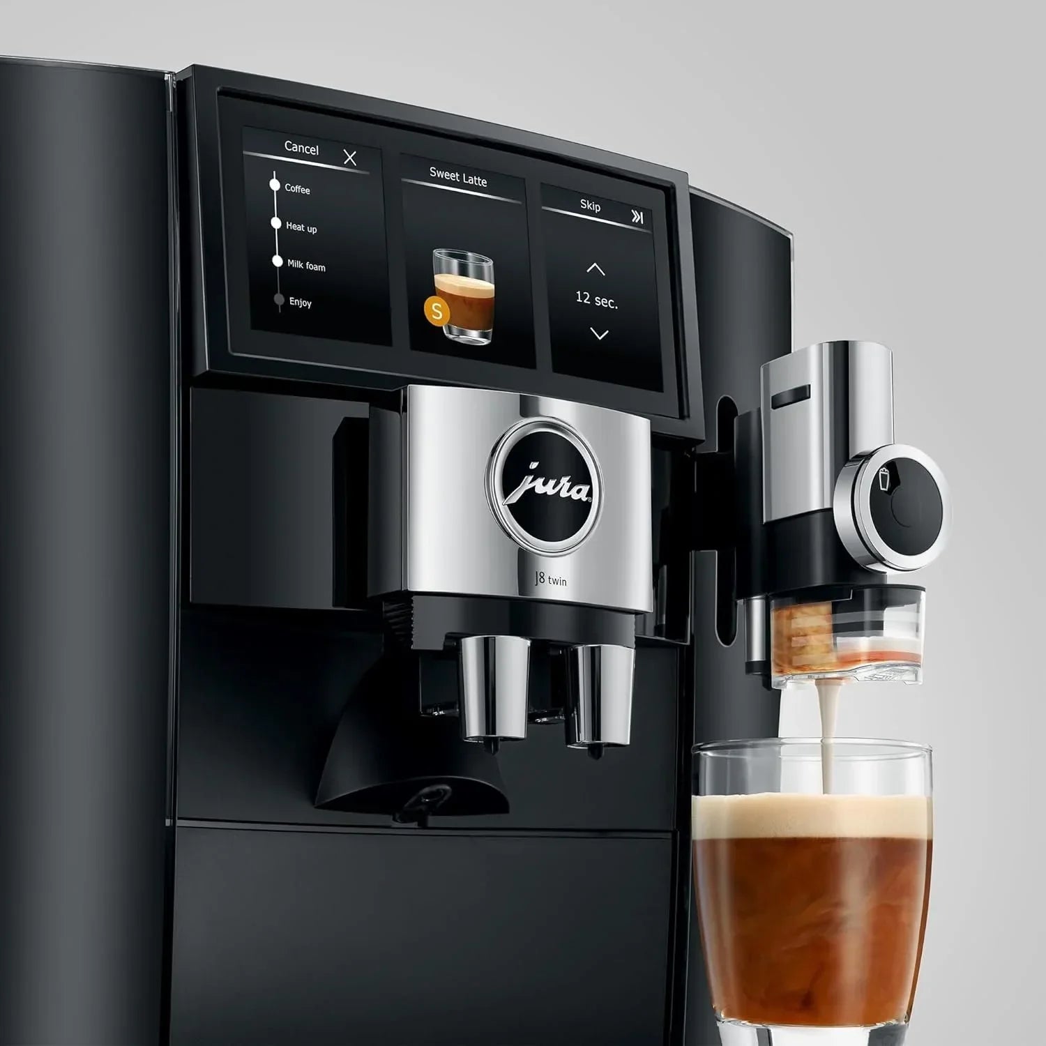 JURA J8 Twin Automatic Coffee Machine – Diamond Black thumbnail 2