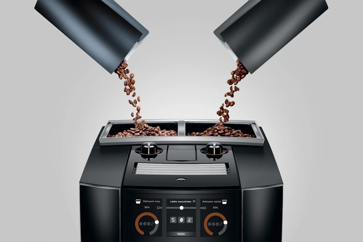 Jura J8 Twin + Extra Cleaning Supplies – Barista-Level Coffee at Home with Dual Spouts & Aroma Grinder thumbnail 2