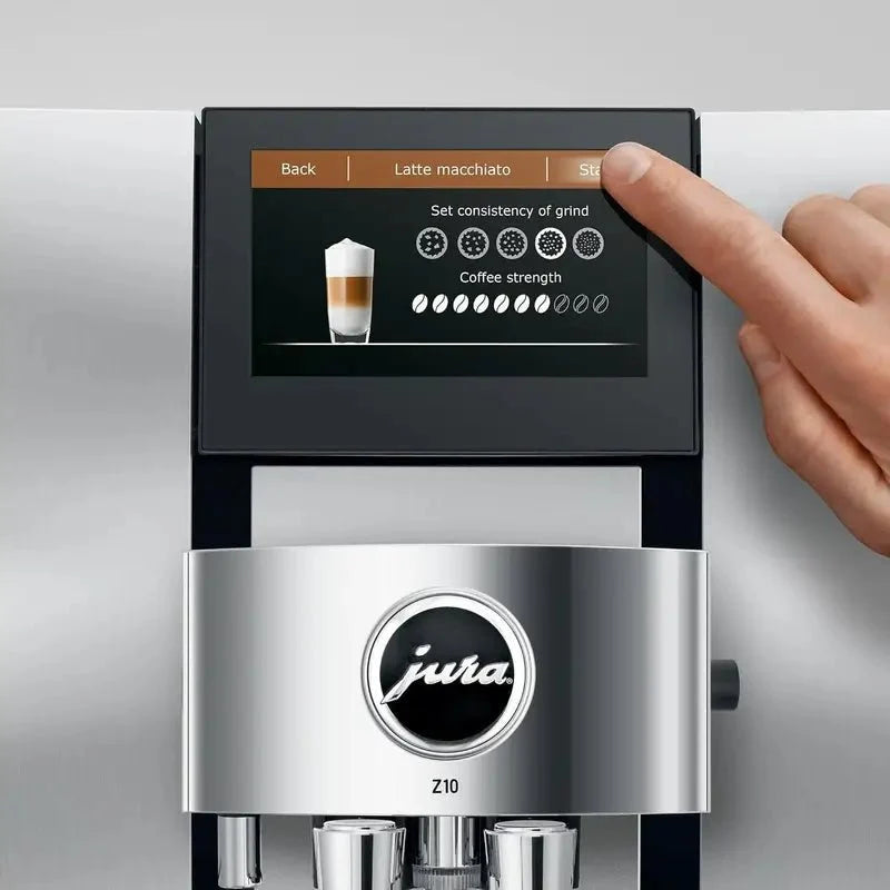 JURA Z10 Automatic Coffee Machine – Hot & Cold Brew Espresso Maker, Built-In P.R.G. Grinder, 4.3" Color Touchscreen specification 2