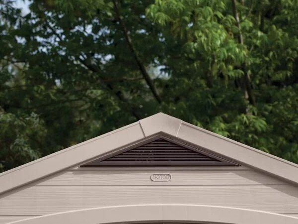 Keter Factor 8×8 ft. Resin Outdoor Storage Shed, Taupe-Brown (213563) thumbnail 4