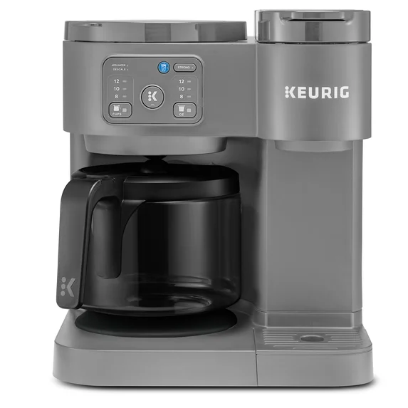 Keurig K-Duo Essentials Hot and Iced Single-Serve K-Cup Pod Coffee Maker and Carafe - Moonlight Grey - Image 1