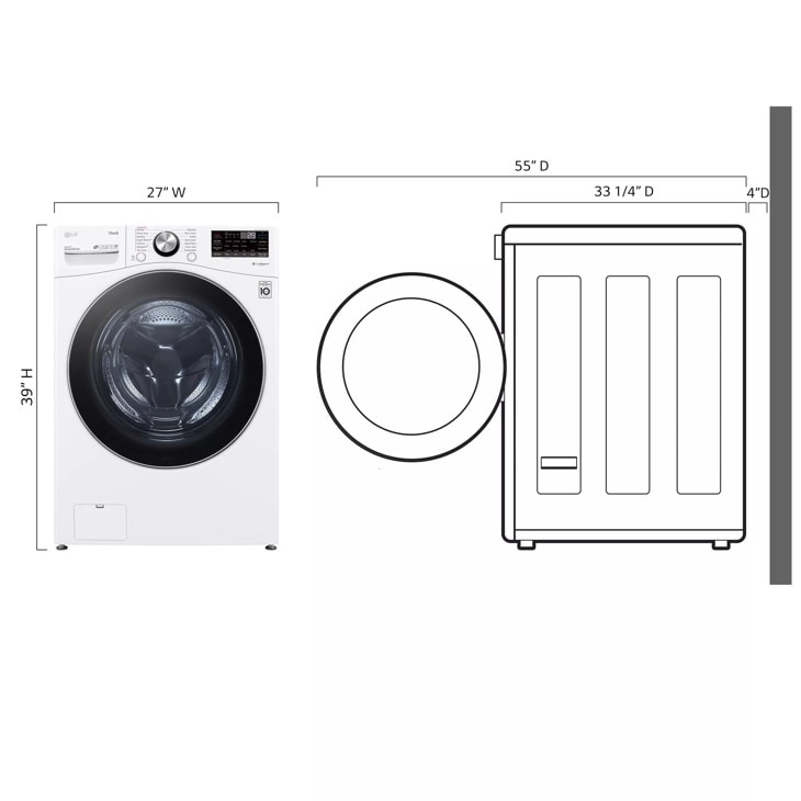 LG WM4200HWA 5.0 Cu. Ft. Smart Wi-Fi Front Load Washer with TurboWash 360° & Built-In Intelligence thumbnail 8
