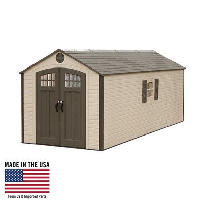 Lifetime 8 ft. × 20 ft. Outdoor Storage Shed, Desert Sand (60120) thumbnail 2