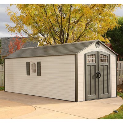 Lifetime 8 ft. × 20 ft. Outdoor Storage Shed, Desert Sand (60120) thumbnail 3
