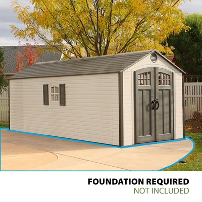 Lifetime 8 ft. × 20 ft. Outdoor Storage Shed, Desert Sand (60120) thumbnail 6