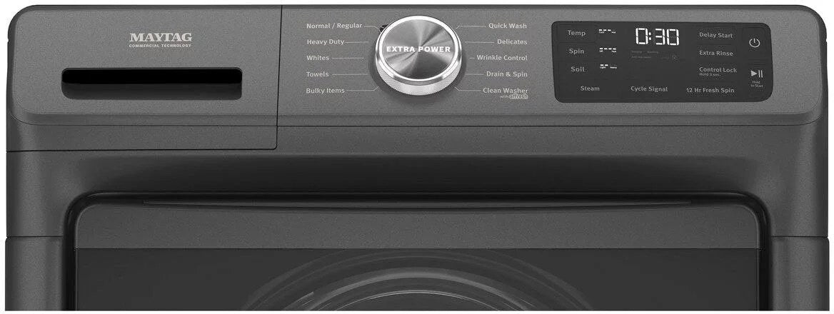 Maytag 4.5 cu. ft. Front-Load Washer with Steam and Extra Power - Volcano Black thumbnail 10