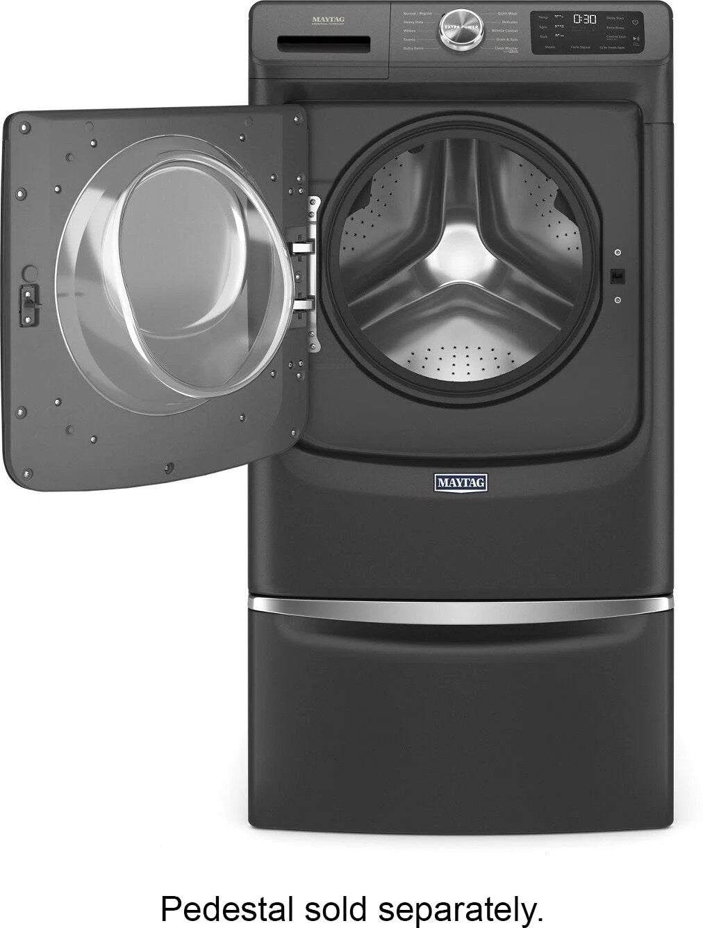 Maytag 4.5 cu. ft. Front-Load Washer with Steam and Extra Power - Volcano Black thumbnail 11