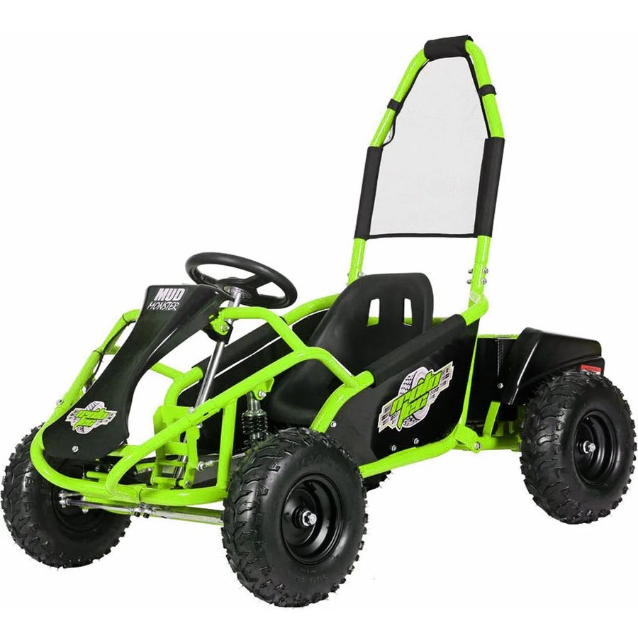 MotoTec Mud Monster Kids Electric 48v 1000w Go Kart Full Suspension Blue - Image 1