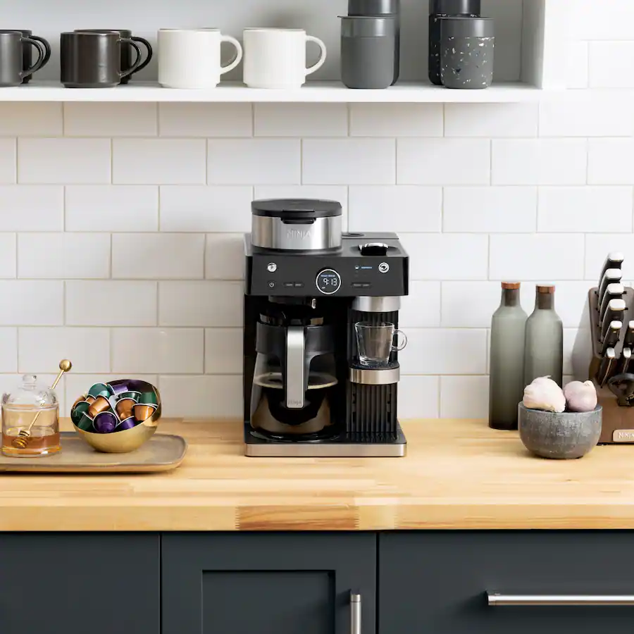 Ninja Espresso and Coffee Barista System, Single Serve and Nespresso, with 12-Cup Carafe - Black thumbnail 6
