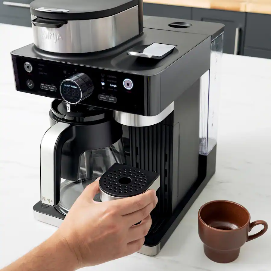 Ninja Espresso and Coffee Barista System, Single Serve and Nespresso, with 12-Cup Carafe - Black thumbnail 8
