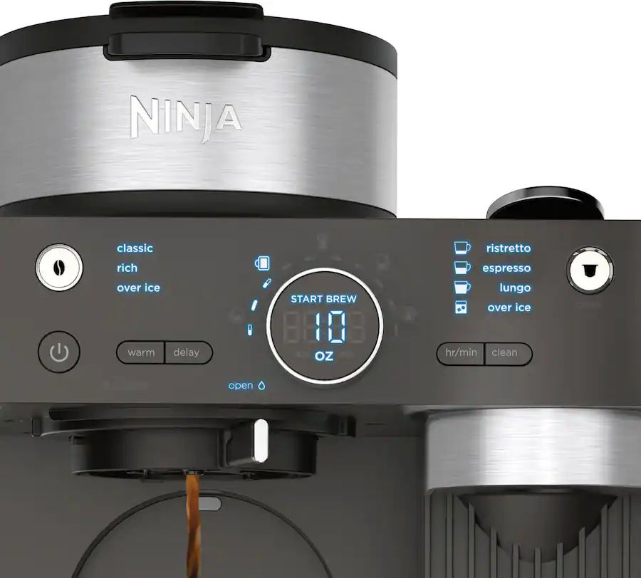 Ninja Espresso and Coffee Barista System, Single Serve and Nespresso, with 12-Cup Carafe - Black thumbnail 11
