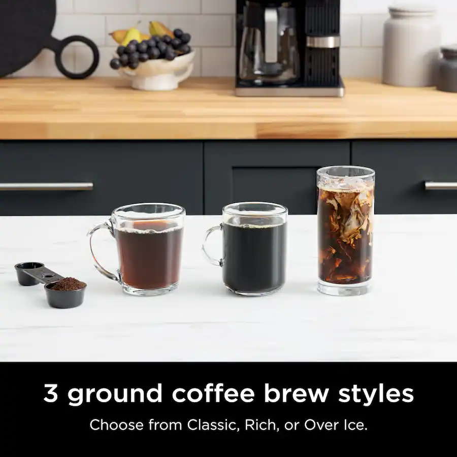 Ninja Espresso and Coffee Barista System, Single Serve and Nespresso, with 12-Cup Carafe - Black thumbnail 14