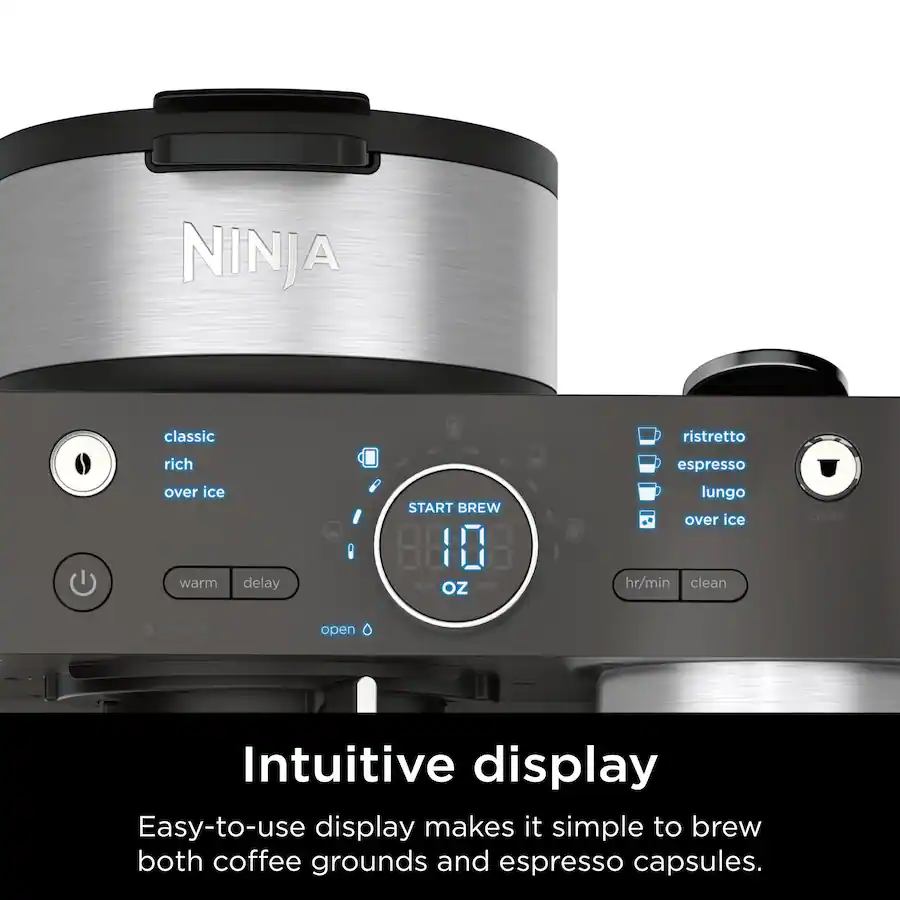 Ninja Espresso and Coffee Barista System, Single Serve and Nespresso, with 12-Cup Carafe - Black thumbnail 18