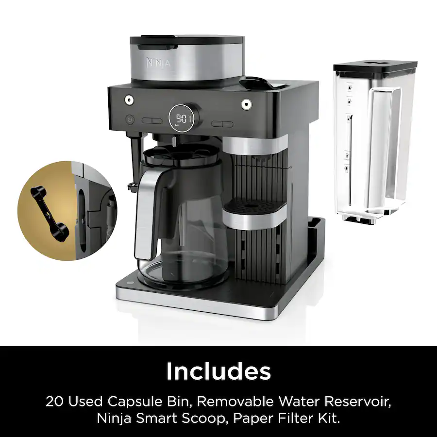 Ninja Espresso and Coffee Barista System, Single Serve and Nespresso, with 12-Cup Carafe - Black thumbnail 19