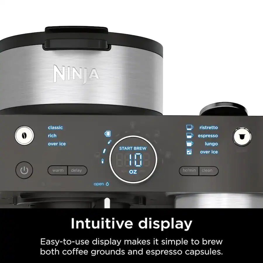 Ninja Espresso and Coffee Barista System, Single Serve and Nespresso, with 12-Cup Carafe - Black thumbnail 20