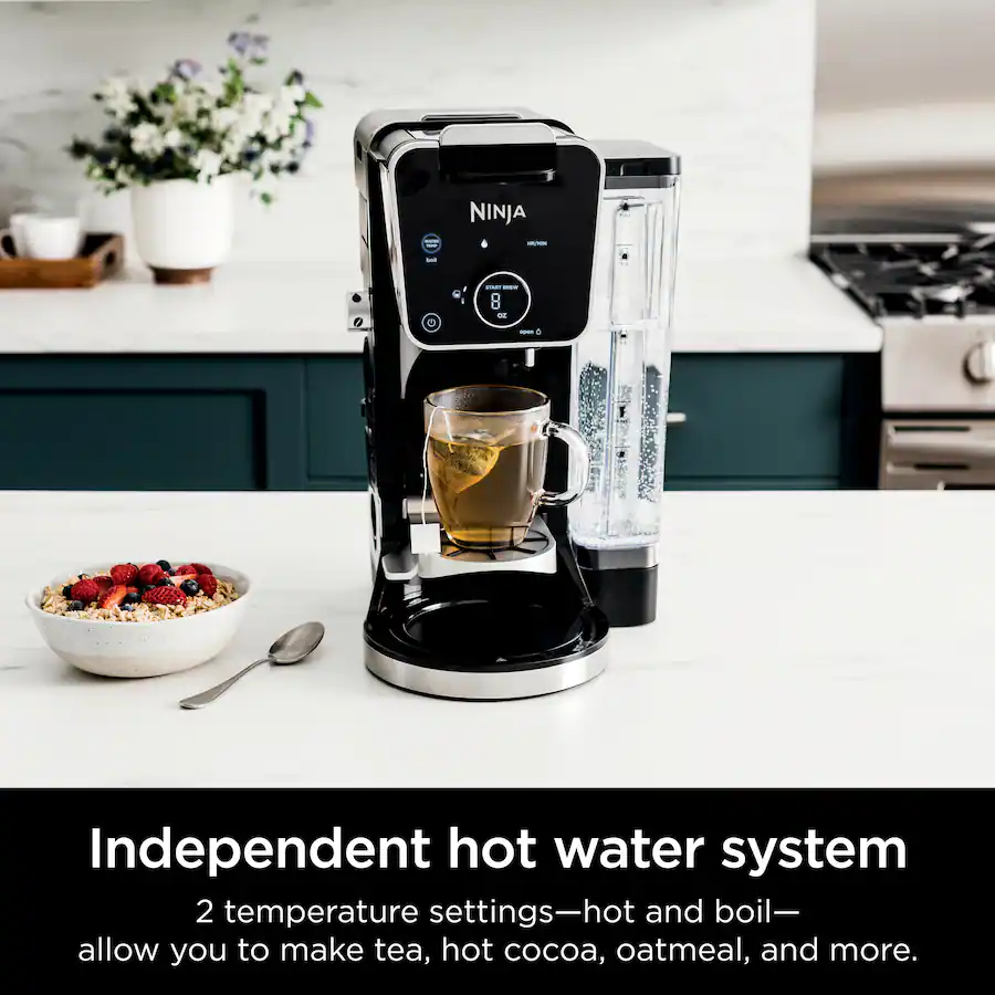 Ninja DualBrew PRO 12-Cup Specialty Coffee System with Thermal Carafe, K-Cup Compatible, Hot Water System and Frother - Black/Silver thumbnail 4