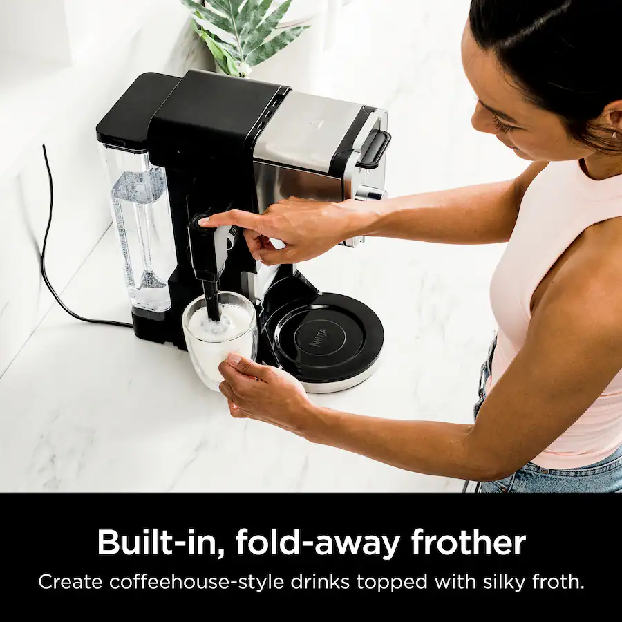 Ninja DualBrew PRO 12-Cup Specialty Coffee System with Thermal Carafe, K-Cup Compatible, Hot Water System and Frother - Black/Silver thumbnail 5
