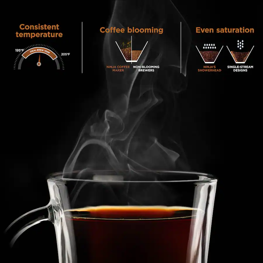 Ninja Hot and Iced XL Coffee Maker with Rapid Cold Brew, 12-Cup Drip Coffee Maker and Single-Serve Brewing - Black thumbnail 5