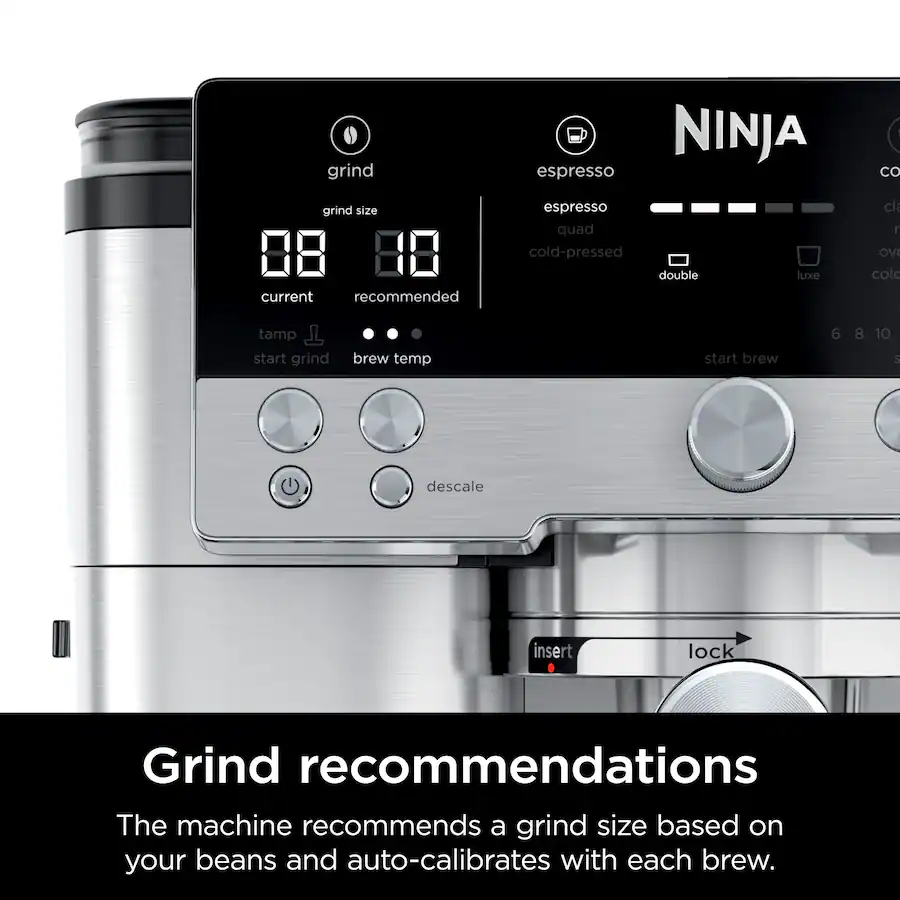 Ninja Luxe Café Premier Series 3-in-1 Espresso, Coffee and Cold Brew Machine with Grinder, Scale and Hands-Free Frother - Stainless Steel thumbnail 2