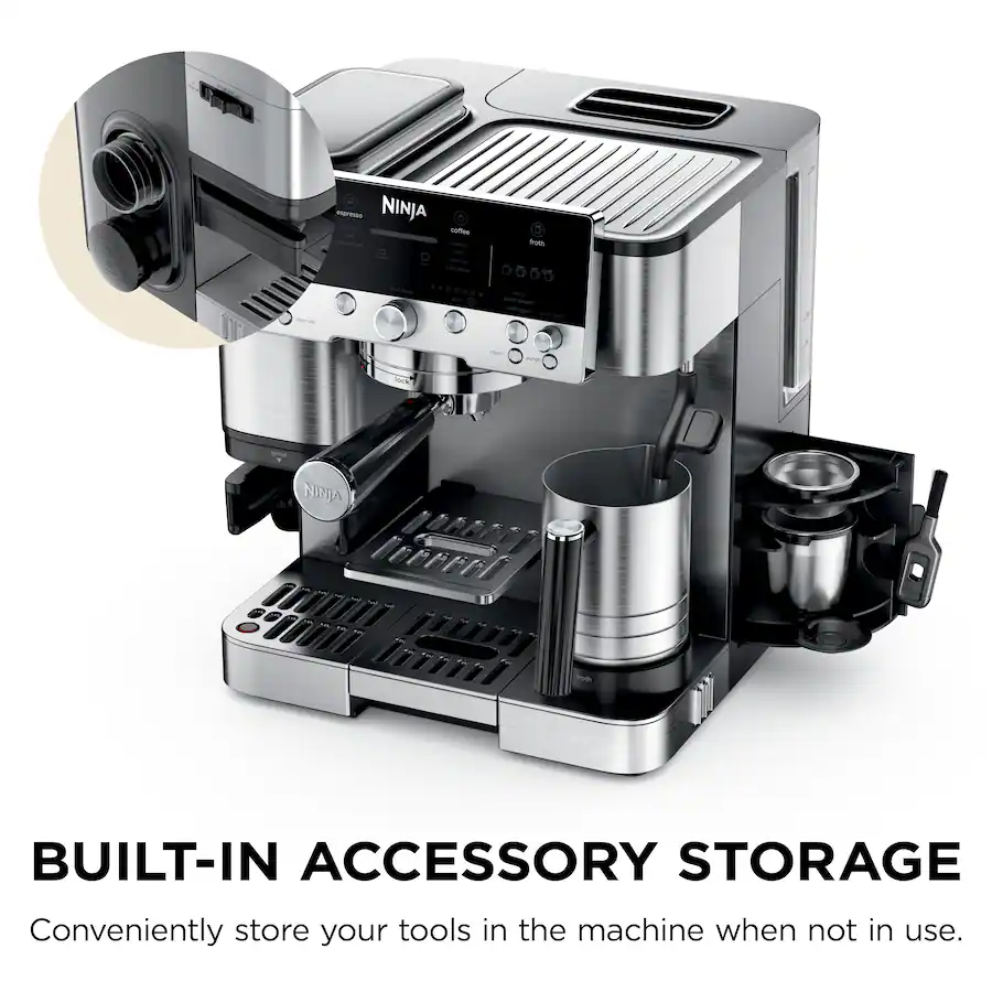Ninja Luxe Café Premier Series 3-in-1 Espresso, Coffee and Cold Brew Machine with Grinder, Scale and Hands-Free Frother - Stainless Steel thumbnail 7