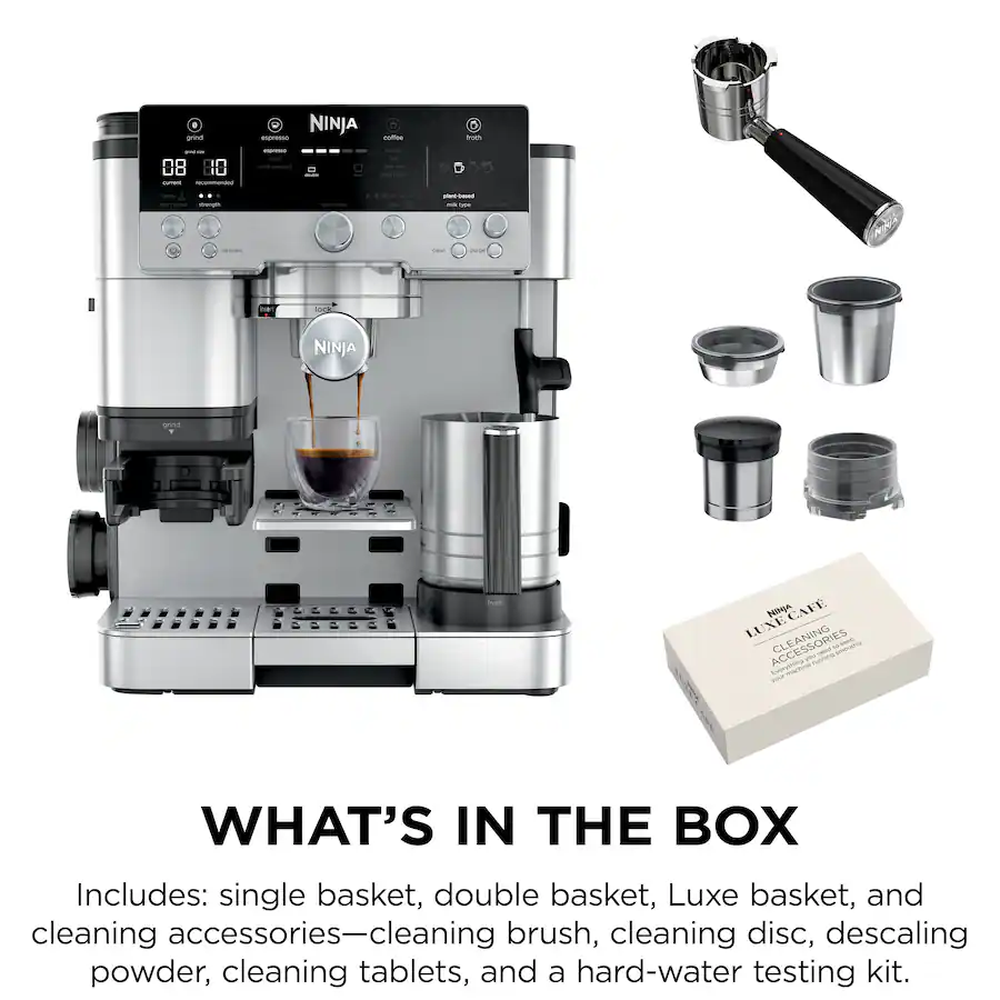 Ninja Luxe Café Premier Series 3-in-1 Espresso, Coffee and Cold Brew Machine with Grinder, Scale and Hands-Free Frother - Stainless Steel thumbnail 8