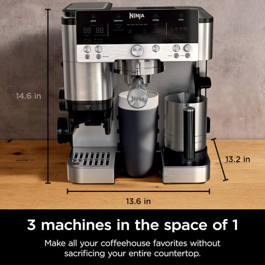 Ninja Luxe Café Premier Series 3-in-1 Espresso, Coffee and Cold Brew Machine with Grinder, Scale and Hands-Free Frother - Stainless Steel thumbnail 17