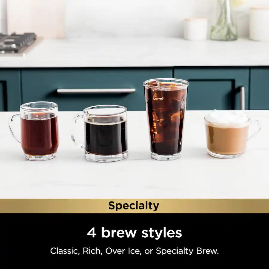Ninja Pods and Grounds Specialty Single-Serve Iced Coffee Maker, K-Cup Pod Compatible with Foldaway Milk Frother - Stone thumbnail 3