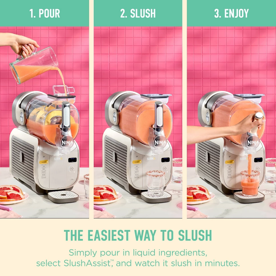 Ninja SLUSHi XL 128 oz Smart Frozen Drink Maker, Large Capacity Frozen Beverage Machine with SlushAssist™ Technology, thumbnail 3