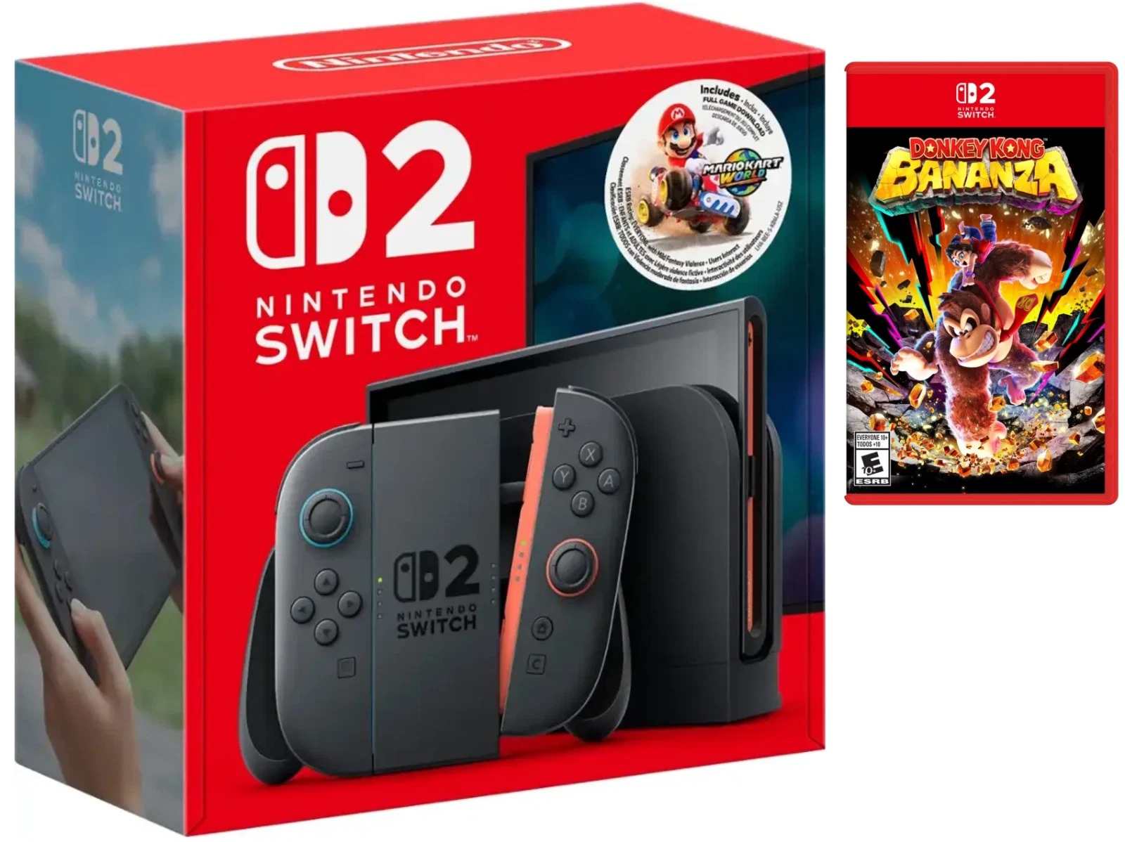 Nintendo Switch 2 Gaming Console + Mario Kart World & Donkey Kong Bananza - Image 1