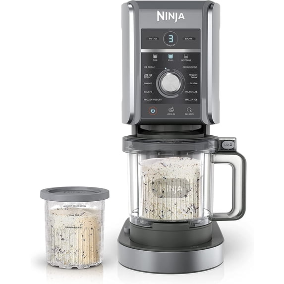 Restored Ninja CREAMi Deluxe 11-in-1 XL Ice Cream Maker, Corded Electric, Silver - Image 1