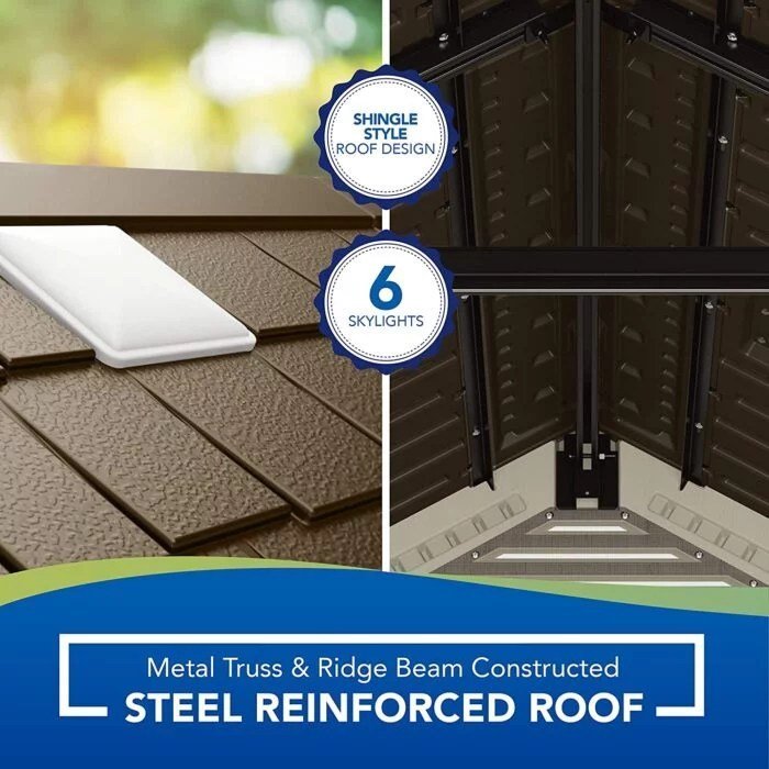 Suncast Tremont BMS8100 8 ft. x 10 ft. Resin Storage Shed thumbnail 6