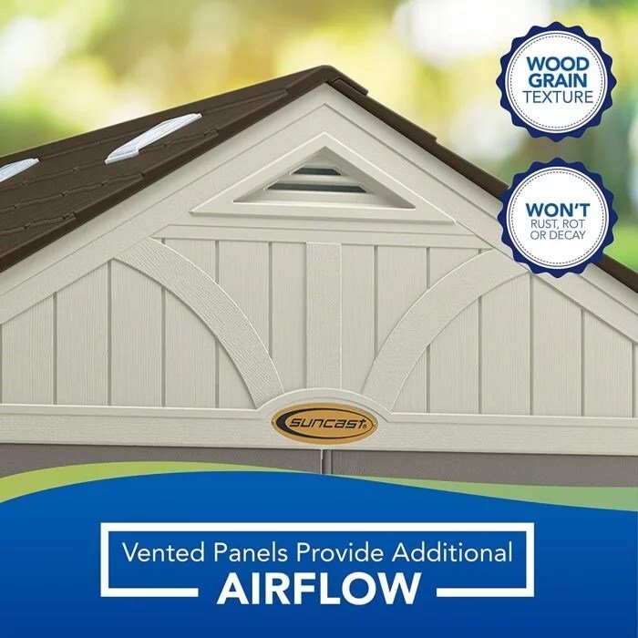 Suncast Tremont BMS8100 8 ft. x 10 ft. Resin Storage Shed thumbnail 5