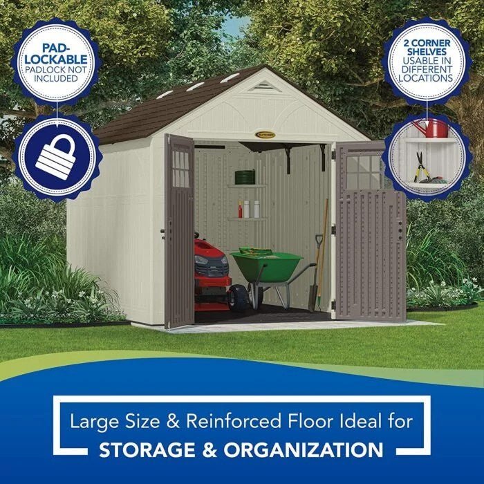 Suncast Tremont BMS8100 8 ft. x 10 ft. Resin Storage Shed thumbnail 4