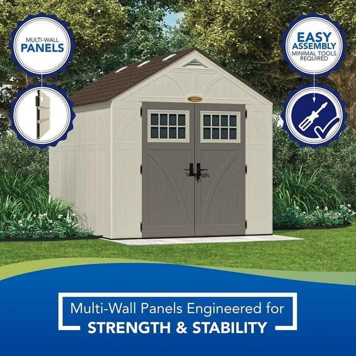 Suncast Tremont BMS8100 8 ft. x 10 ft. Resin Storage Shed thumbnail 3